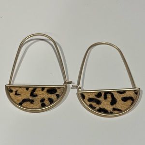 Gold Cheetah Print Earrings